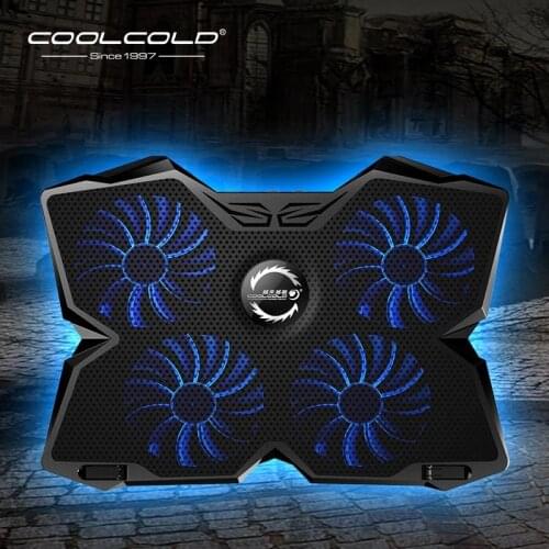 COOLCOLD USB Powered Slim Flat Notebook Laptop Cooler Cooling Pad Radiator Notebook Stand Holder with Fans for Laptop Gaming