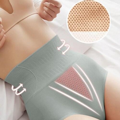 High Waist Women Panties Underwear Female Tummy Control Butt Lifting Cotton Underpants Shape Body Slimming Briefs Soft
