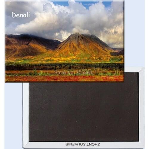 Tourist Refrigerator Magnets 78*54mm,Denali National Park Travel Rigid Fridge Magnets 20854
