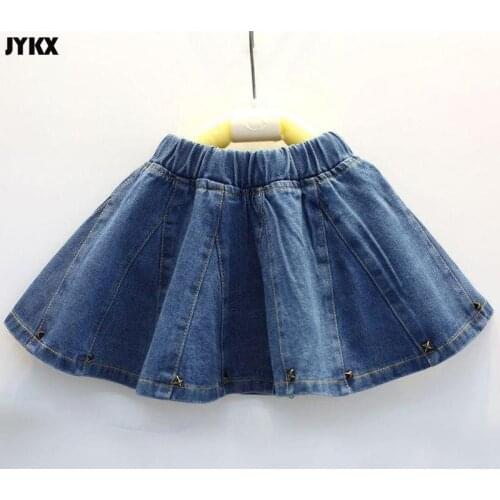 Girls skirt 2019 baby girl denim skirt toddler children denim skirt autumn cute baby children kids rivet skirt children