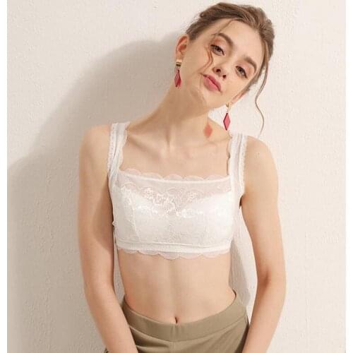 Womens 100% Real Silk Lining with outside full lace fabric everyday Comfortable Wireless Bra Bralette 2028