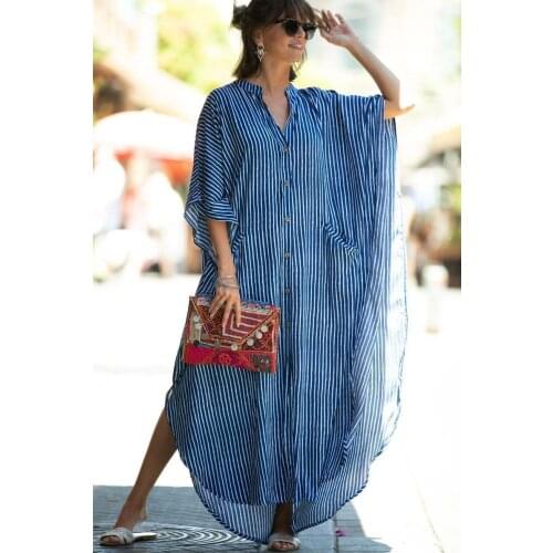 Kimono Beach Robe Ladies Long Skirt Sarong Skirt Beach Wear Leopard Snake Striped Blouse Holiday Loose Slit Long Gown Large Butt