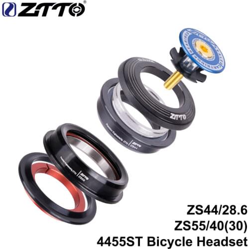 ZTTO 4455ST MTB Road Bike Headset 44mm 55mm CNC 1 1/8"-1 1/2" 1.5 28.6 Straight Tube Fork Internal Bicycle Parts