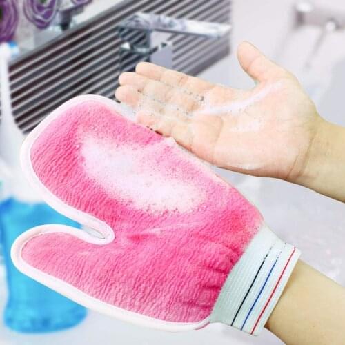 1pc Exfoliating Peeling Shower Exfoliator Two-sided Bath Glove Body Cleaning Scrub Mitt Rub Dead Skin Removal Bath Shower wash