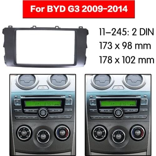 11-245 Radio Fascia for BYD G3 2010+ Double Din Radio DVD Stereo CD Panel Dash Mount