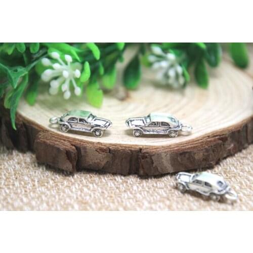 15pcs-- car chams, Antique silver car Charms pendants 12x20mm