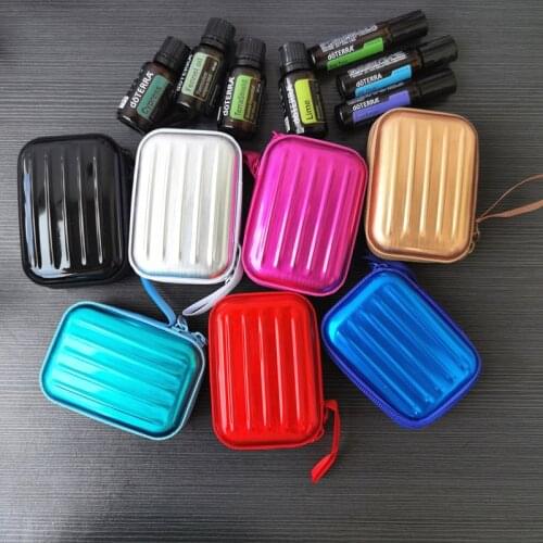 15 Slots 1-3ML Aluminum Essential Oil Storage Bag for DoTERRA Sample Portable Travel Hanging Carrying case Bag Bottles Organizer