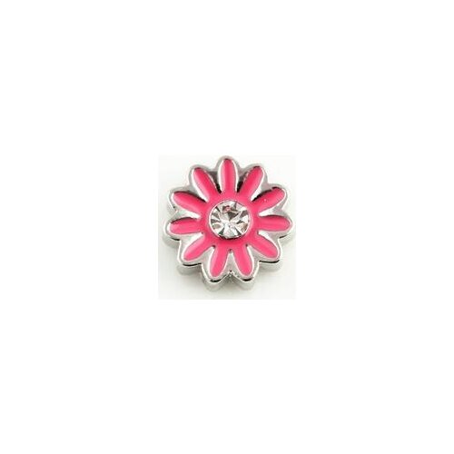 20PCS/lot Hot Pink Flower DIY Alloy Floating Locket Charms Fit For Magnetic Memory Locket Fashion Jewelrys