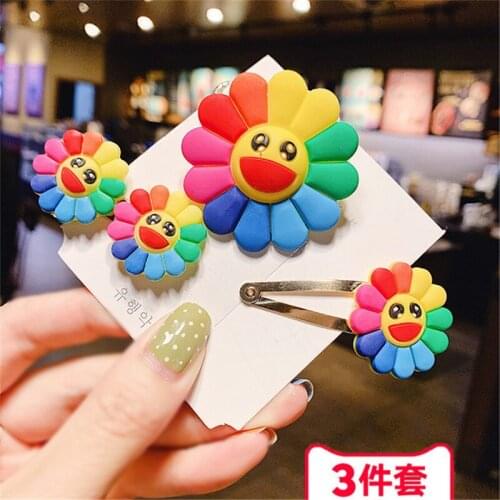 2020 New sunflower Cute Children Hairpin Hair Clips Accessories For Girls Kids Hair Ornament Barrettes Hairclip Headdress gift