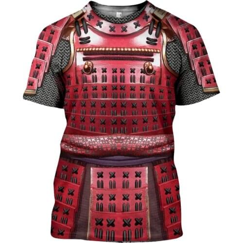 2021 New Summer T shirts 3D Printed Samurai Armor Men Harajuku Fashion Short Sleeve Shirt Street Casual Unisex T-shirt Top