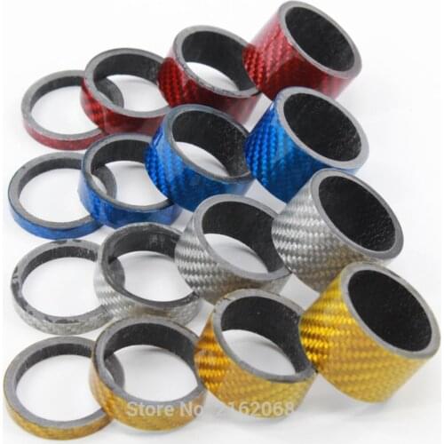 4pcs/lot Newest 4 colors 5mm+10mm+15mm+20mm bicycle glass fiber headset washer fiberglass washer MTB bike stem spacers Free ship