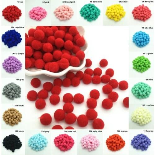 500pcs Approx 8mm Pom pom Multi Color Pompom Fur Craft DIY Soft Ponpons Wedding Decoration Sewing On Cloth Accessories