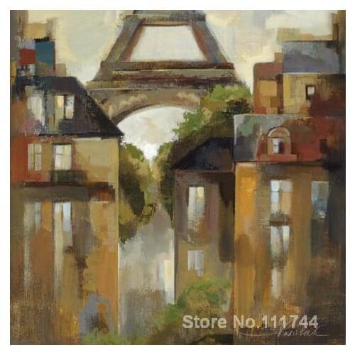 Abstract art paintings Paris Late Summer I hand painted art by Silvia Vassileva High quality