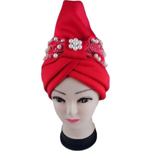 African Headtie Fashion Style African Women Solid Color Beauty Caps African Accessories