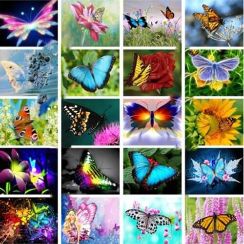Full Square/Round Drill 5D DIY Diamond Painting "butterfly" 3D Embroidery Cross Stitch Mosaic Home Decor ZH