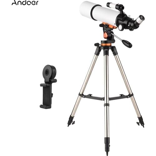 80mm Large Aperture 500mm Focal Length Astronomical Telescope Monocular Telescope with Tripod Phone Holder for Star Gazing