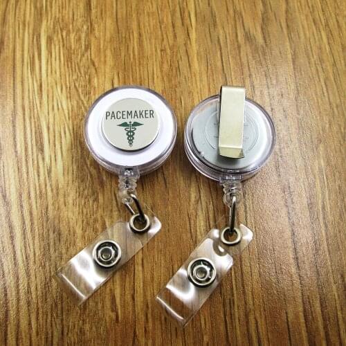 Pacemaker ID Badge Reel for Docter Nurse Teacher Student retractable recoil id badge holder office work fun