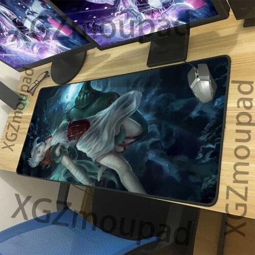 XGZ Anime Rubber Man Riven Large Gaming Mouse Pad Black Precision Lock Edge Custom Home Computer Keyboard Table Mat Non-slip Xxl