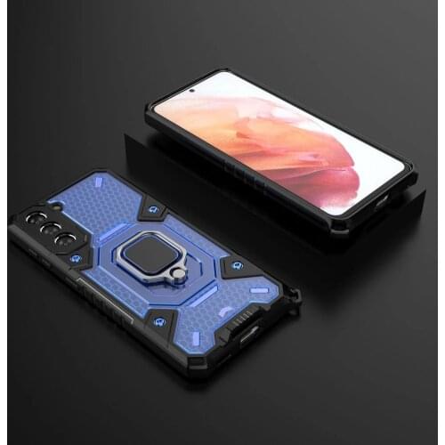 Space Armor Shockproof Phone Case For Samsung Galaxy S21 Note 20 Ultra 10 Plus A71 A42 A52 A72 A32 5G M31 S M51 PC Ring Cover