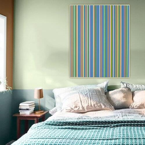 Citon Bridget Riley《Lilac Painting 5》Canvas Oil Painting Artwork Poster Picture Wall Hanging Decorations Home Living Room Decor