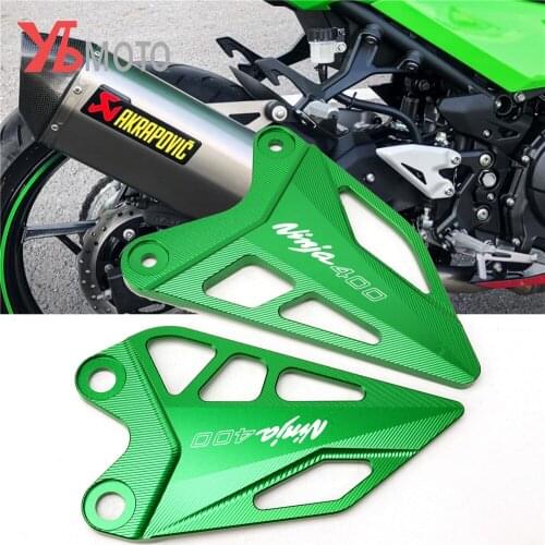 For Kawasaki z400 ninja 400 Ninja400 2017 2018 2019 2020 Bike Aluminum Film Mount Heel Guard Foot Pegs Heel Protection