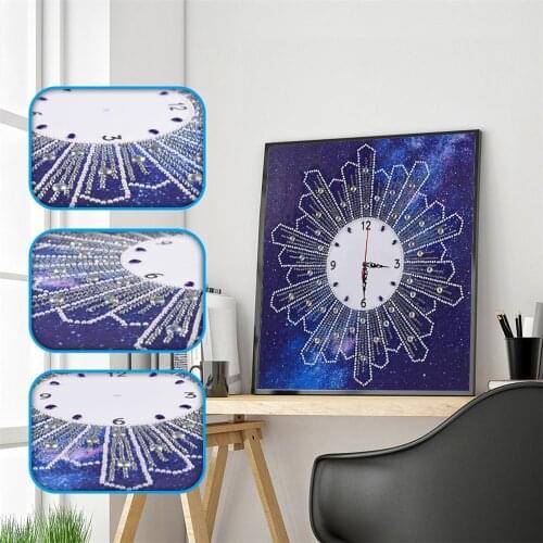 HUACAN 5D DIY Diamond Embroidery Clock Special Shaped Picture Of Rhinestone Diamond Art Mosaic Handicraft Home Decoration