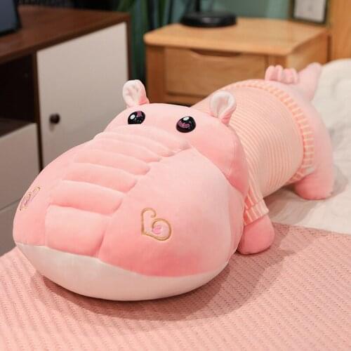 60-100 cm cartoon cute crocodile plush toy long pillow girl sleeping bed cushion plush toy doll doll doll cute gift