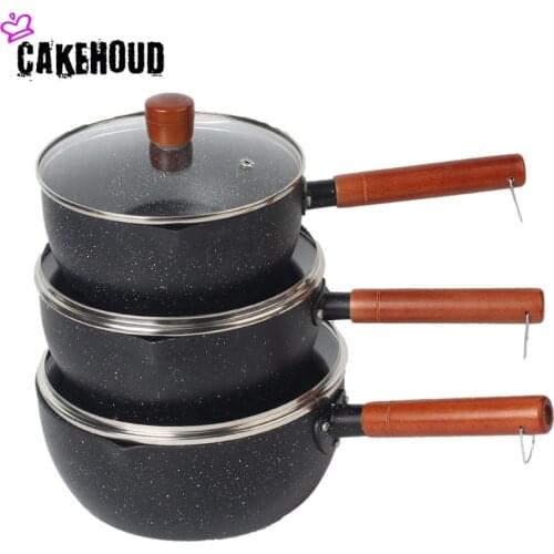 CAKEHOUD Japanese-style Maifan Stone Non-stick Soup Pot Cooker With Lid Electromagnetic Compatibility Baby Food Supplement Pot