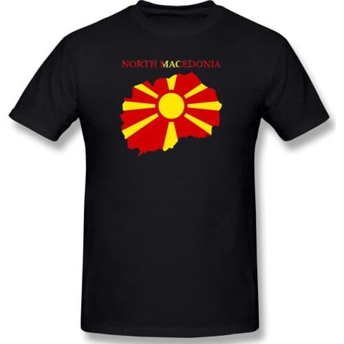 Man North Macedonia Flag Map Patriotic, Europe, White, State travel Funny shirt