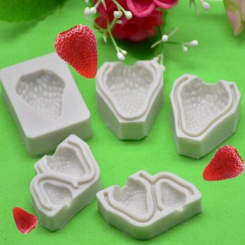 Strawberry Resin Simulation Fruit Silicone Mold Fondant Chocolate Biscuits DIY Kitchen Dessert Baking Cake Decoration Tool
