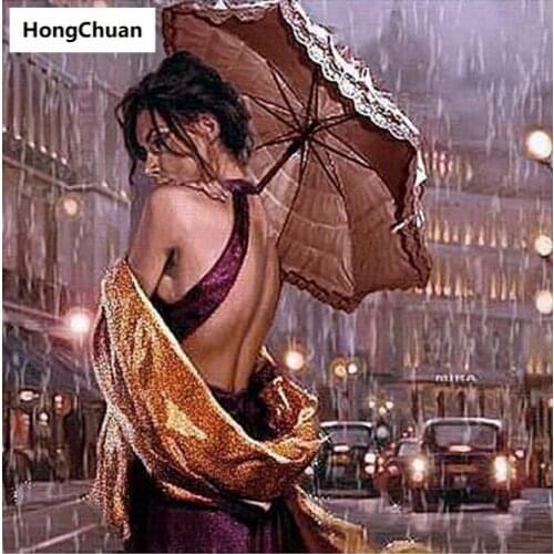Umbrella Beauty 5D DIY Full Square/Round Diamond Painting Diamond Embroidery Mural Diamond Cross Stitch Home Decoration Gift