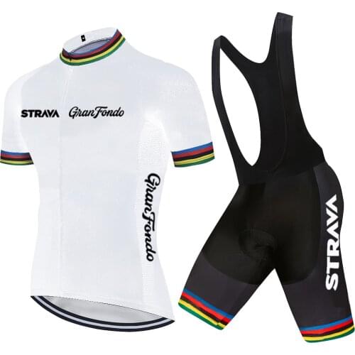 2021 New Pro Team STRAVA Bicycle Short Sleeve Maillot Ciclismo Men Cycling Jersey Summer Breathable Cycling Clothing Sets
