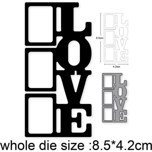 2021 New Metal Cutting Dies Cut Mold Love film Frame Decoration Scrapbooking Paper Craft Knife Mould Blade Punch Stencils dies