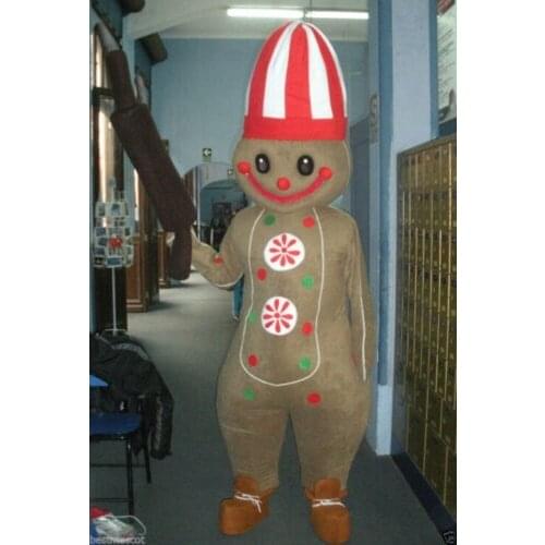 New Christmas Ginger Cookie Mascot Costume Suits Cosplay Party Game Cosplay Furry Suits Party Game Fursuit Cartoon Dress Outfits