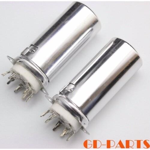 B9A 9pin Vacuum Tube Socket Valve Base With 55mm Aluminum Shield for 12AX7 ECC83 12AU7 12AT7 6DJ8 5670 6922