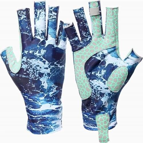 Fingerless Fishing Gloves SPF 50 Sun Men Women Hands Protection Finger Gloves for Cycling Hiking Fly Hunting Shooting Paddles