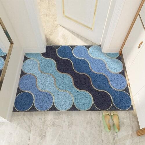 Front Door Mats Bath PVC Kitchen Mat Anti-Slip Silk Loop Custom Rug Nordic Minimalist Suitable For Home Small Floormat