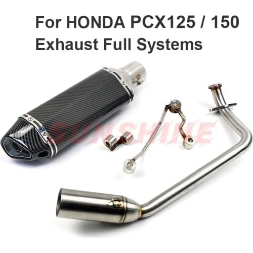 Escape Moto Motorcycle Exhaust Slip on Motorcross Front Pipe Muffler Pitbike Full Systems ATV Modified For HONDA PCX 125 PCX 155