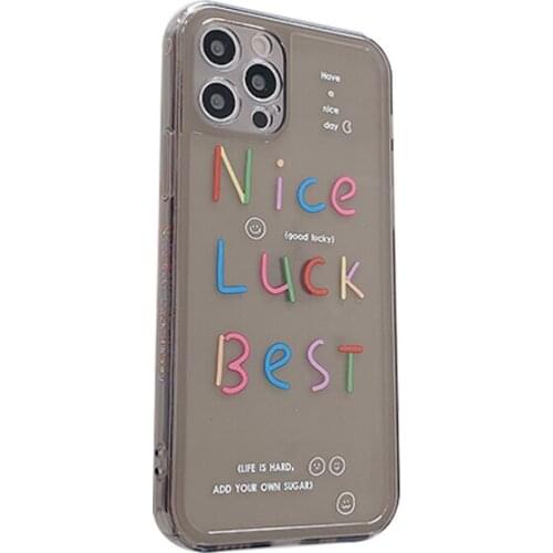 Motto TPU Transparent Case for iPhone 12 Pro Max Back Phone Cover for 12 Mini 11Pro Max X XS XR 6 8 7 Plus SE 2020 Capa