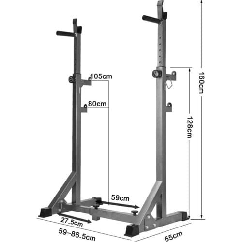 Adjustable Squat Rack Fitness Muscle Training Barbell Bracket Exercise Trainer 300KG Home Gym Fitness Equipment Weightlifting SJ