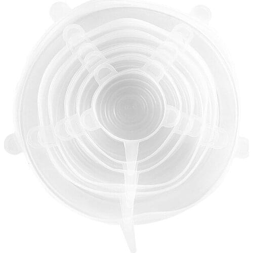 Silicone Stretch Lids, 6-Pack Various Sizes Cover for Bowl, European-Grade Silicone Kitchen Accessories