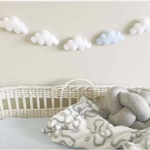 Nordic Style Kids Room Decoration Felt Cloud Hanging Decor Scandinavian Style Childrens Girls Nordic Nursery Decoration