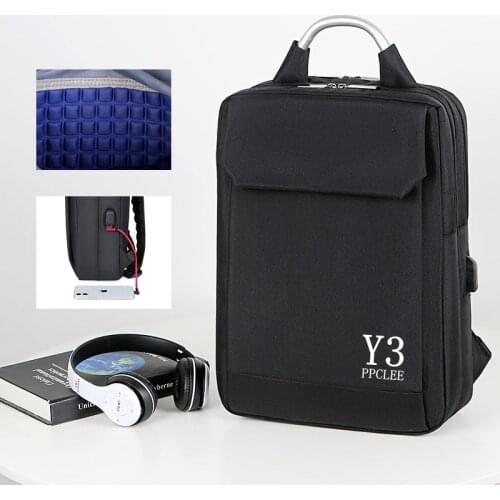 Y3 PPCLEE mens and womens backpacks stylish multifunctional USB charging mens laptops backpacks mens anti-theft bags travel