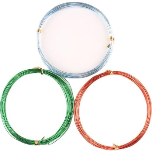 1mm 10m/roll Aluminium Wire Steel blue/dark green/orange for Jewelry Making Bracelet Craft Diy Accessories Supply Handmade