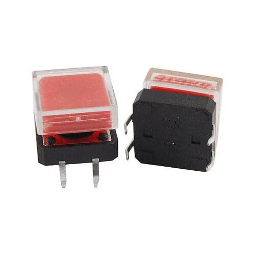 12x12x7mm Momentary Tactile Push Button Switch 4 Pin DIP Through Hole + Cap