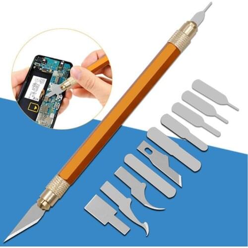 13pcs Blades Steel Craft Artwork Sculpture Knife with Handle Carving Stencil DIY M7DA