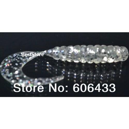 200PCS transparent Soft Lure Fishing Bait Capuchin maggots Grub worm Silicone 5cm 4cm