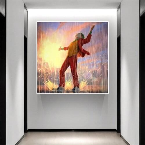 Abstract Canvas Painting Joker Man Poster Comic-Joker Prints Wall Poster Home Decor Painting Wall Pictures for Living Room Decor
