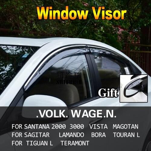 Car Styling Awnings Shelters Window Visors rain eyebrow For VOLKWAGEN BORA Touran Touran L Teramont Gran Lavida cross lavida
