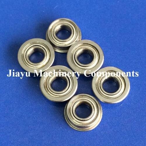 Free Shipping 50 PCS MF74ZZ Flanged Bearings 4x7x2.5 mm Flange Ball Bearings LF-740ZZ